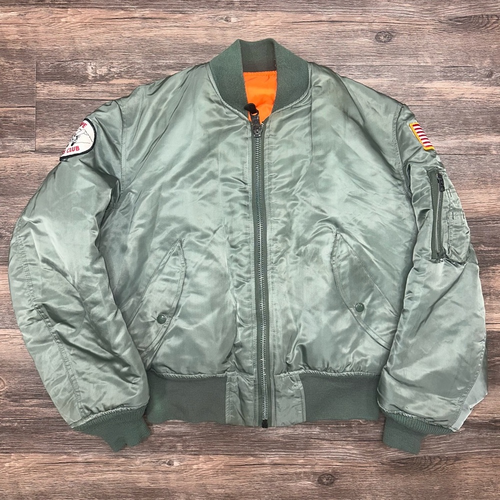 Vintage 1960 USAF MA-1 Military Flight Jacket Alpha Industries Bomber Sz Medium